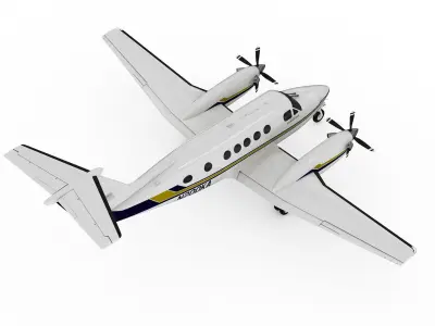 Beechcraft King Air 200 3D model purchase