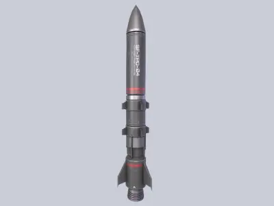 Scifi torpedo Low-poly 3D model order