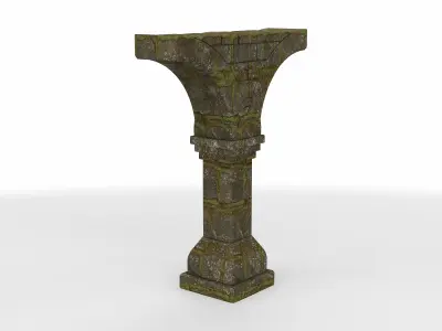 stone medieval arcade  3D model