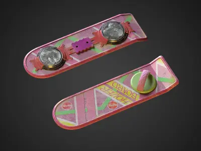 Back To The Future Hoverboard Low-poly 3D model