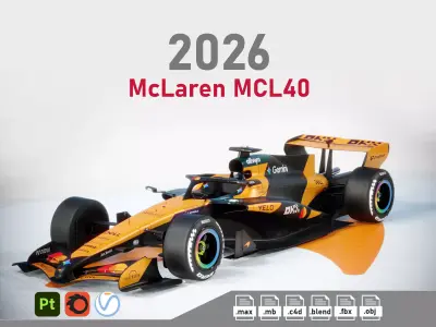 F1 McLaren MCL40 2026 3D model