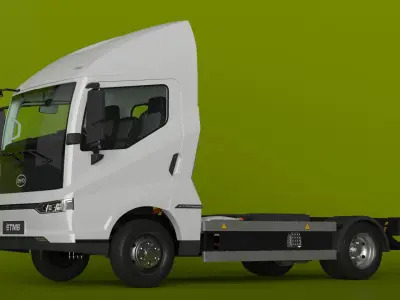 Truck BYD ETM6 Chassis White 3D model
