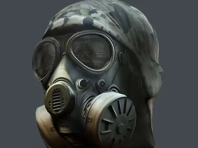 Helmet 3d model military combat Military scifi Low-poly 3D model Low-poly 3D model 2