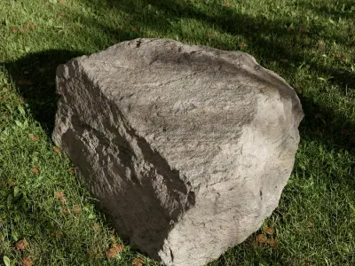  Cool Toned Prism Large Rock Boulder Model 