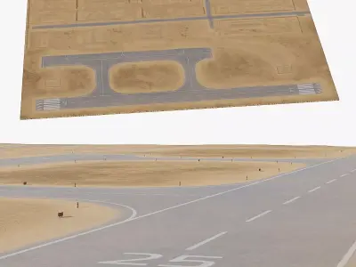 UAV Airfield Desert Ground Surface 3D model purchase