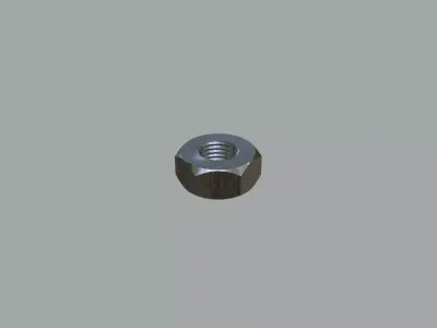 Steel Stained M3 Hex Nut with PBR 4K Textures 3D model