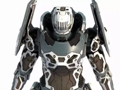Future Sci-Fi Fighter Armor 3D model