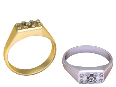 18K Gold Diamond 3D print model order