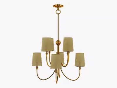 Chandelier Antique Nickel 3D model