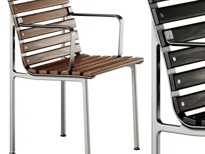 Traverse Garden Chair with armrests by Hay 3D model
