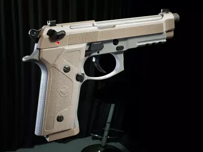 PBR - M9A3 Tactical Pistol - Game-Ready 3D Asset Low-poly 3D model