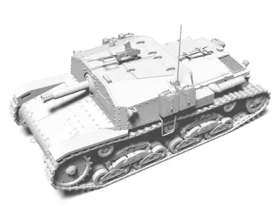SemoventeM40 tank 3D model