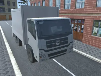 Garbage Truck Low-poly 3D model