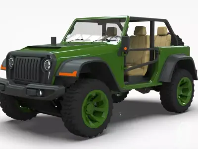 Jeep Wrangler Willys Concept 2023  Low-poly 3D model