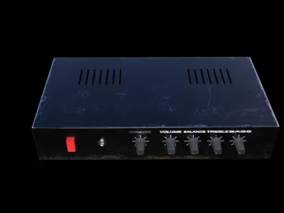 Old Mini Audio Amplifier Free 3D model