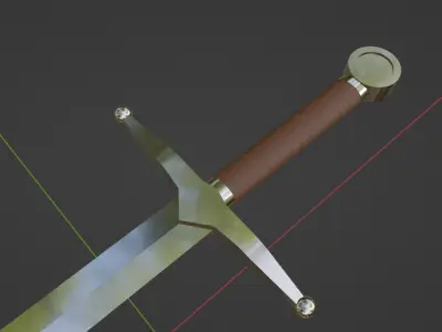 medieval sword 2k Low-poly 3D model