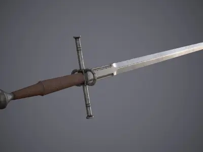 Espadon sword Low-poly 3D model