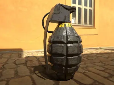 Granade grenade Low-poly 3D model