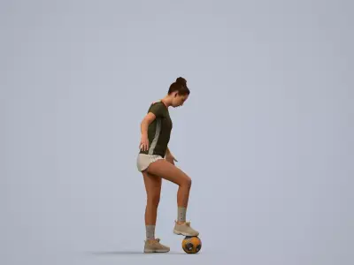 00504Beatrice003 - Adult Caucasian woman exercising in athletic 3D model