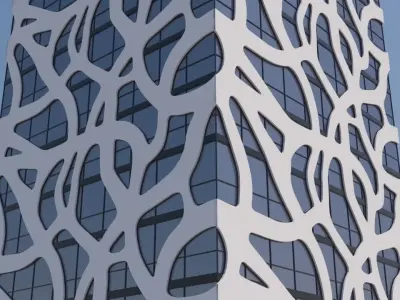Modern Building Exterior Skyscraper 3 3D model