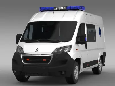 Peugeot Boxer Van Ambulance 2017 3D model