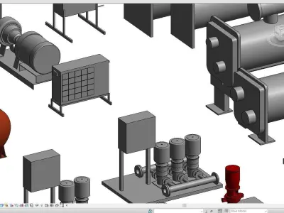 Mechanical Equipments  Revit Families 2016 3D model
