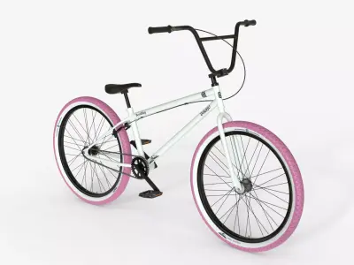 BMX Freestyle Bike  Clan Series White 3D model