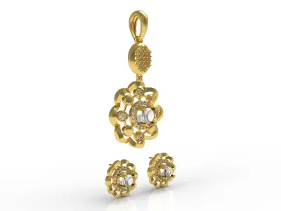 Diamond Pendant Set 10 3D print model