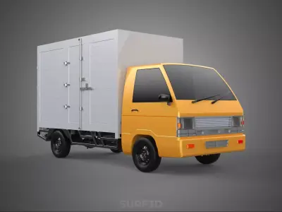 CANTER STORE SHOP BOX TRUCK DELIVERY PICKUP CARGO LORRY WAGON 3D model