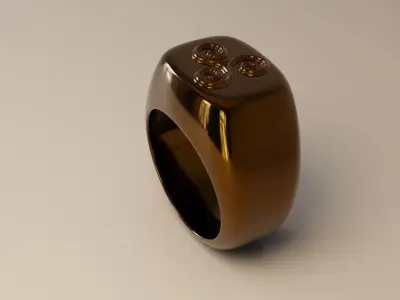 Celtic Signet Ring - Elegance and Tradition United 3D print model
