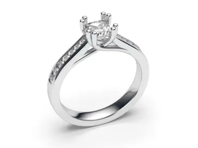 solitaire with ring sizes  8 part S61 3D print model