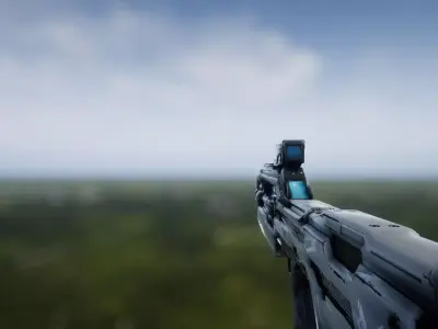 SciFi Weapon Low-poly 3D model