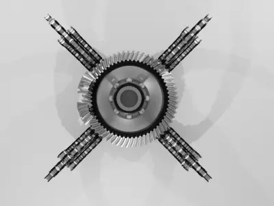 Octopus industrial table 3D model