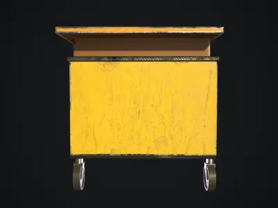 Old dust toolbox Low-poly 3D model