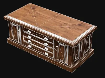Crafting Table Low-poly 3D model
