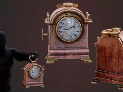 Old Clock Low-poly 3D model buy