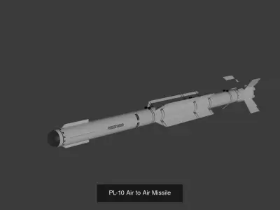 Low Poly 3x Modern Chinese Missiles 3D Model Pack