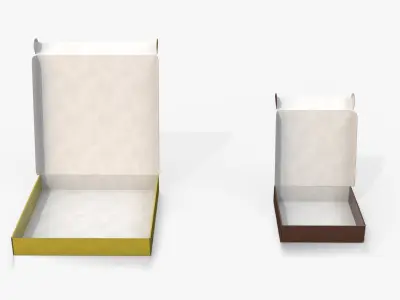 Mailer Boxes - Colored Low Profile Set 3D model