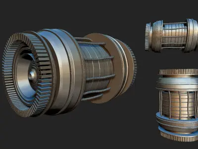 POWERCELL orange light bulb 3D model