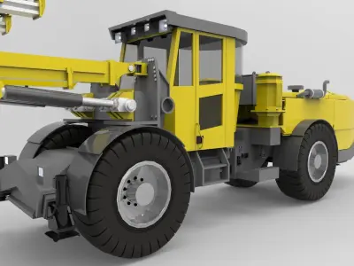Atlas Copco boomer 3d model Low-poly 3D model