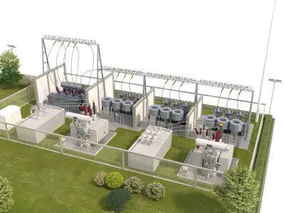 ELECTRICITY SUB STATION 3D model purchase