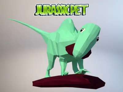 Becklespinax jurassic pet Low-poly 3D model