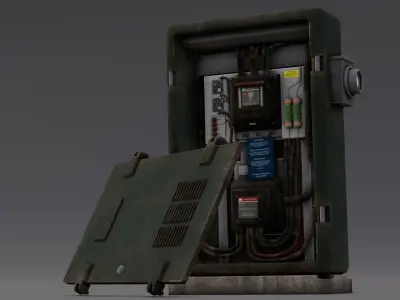 Electric Box 3D Model  Low-poly 3D model