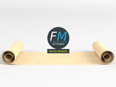 Paper scroll 3D model