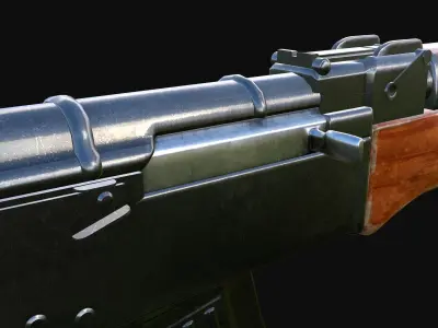 AK-47 PBR ak - rifle Low-poly 3D model
