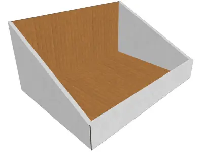 Corrugated display tray 3D model