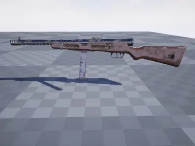 Beretta rifle Low-poly 3D model