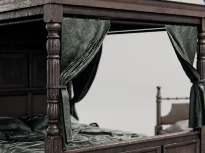 old medieval style beds 3D model