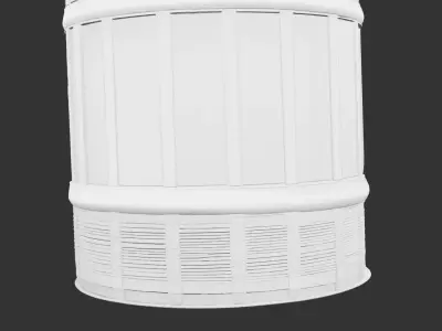 Industrial Storage Barrel for 3D print Low-poly 3D model