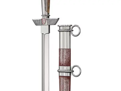Dagger 1925   Low-poly 3D model